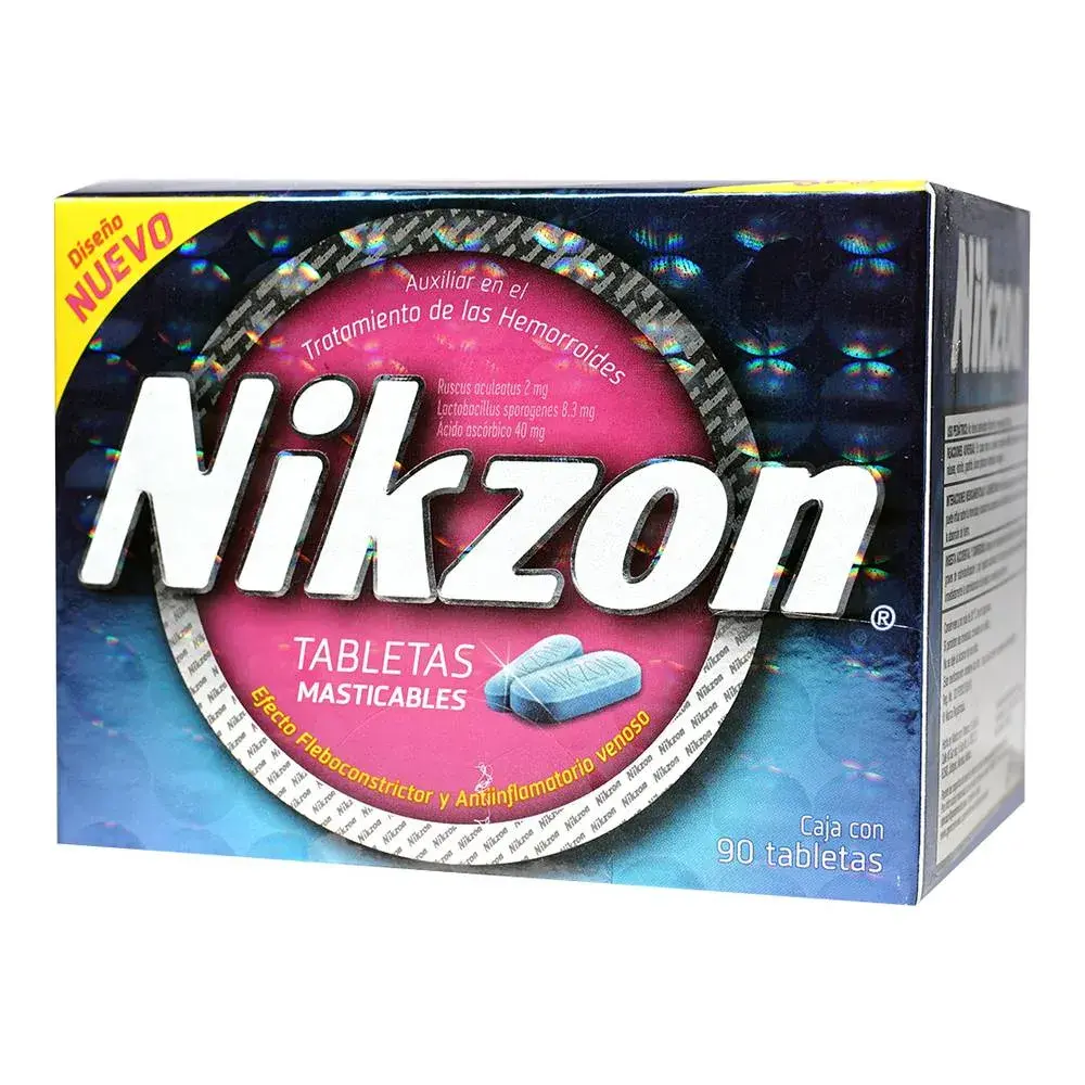 NIKZON TABLETAS MASTICABLES CON 90