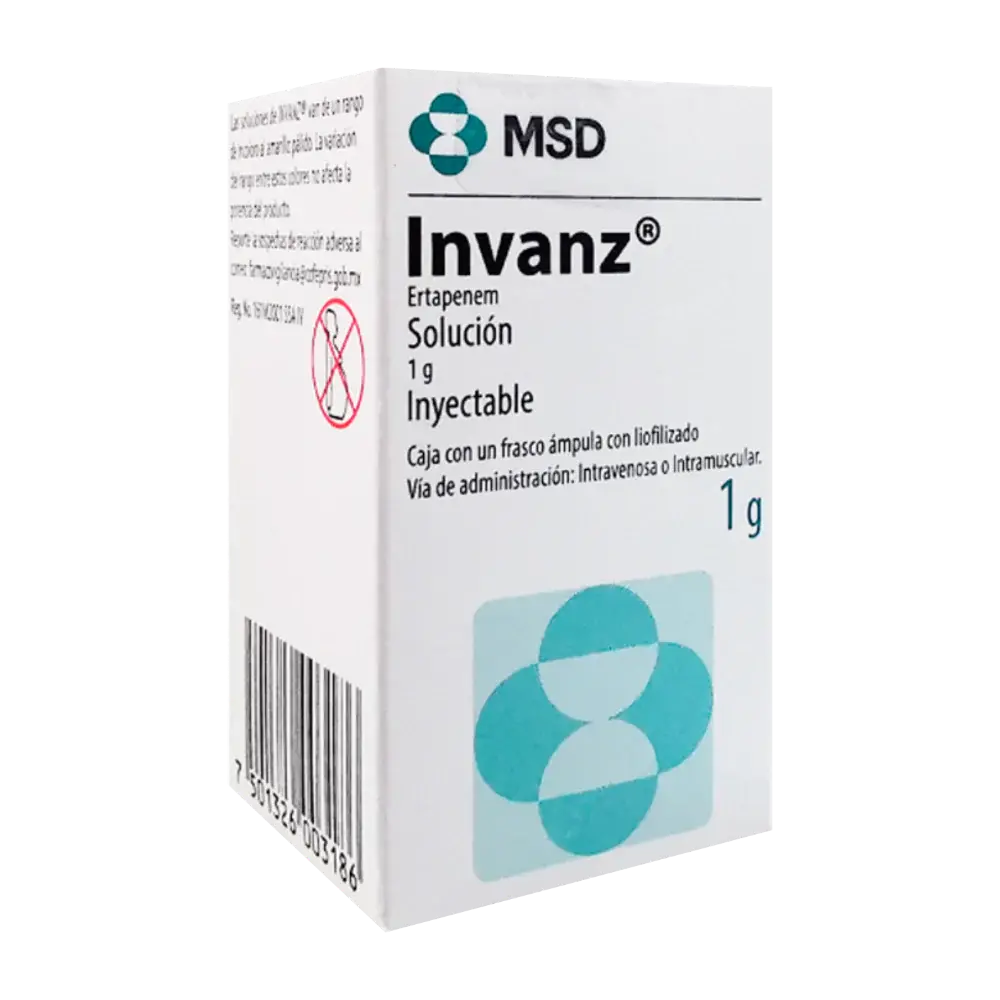 INVANZ 1G INYECTABLE CON 1