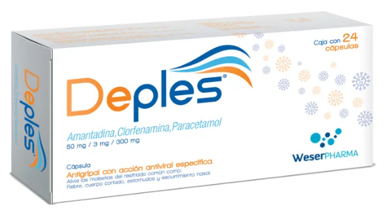 DEPLES 50/3/300MG CAPSULAS C/24