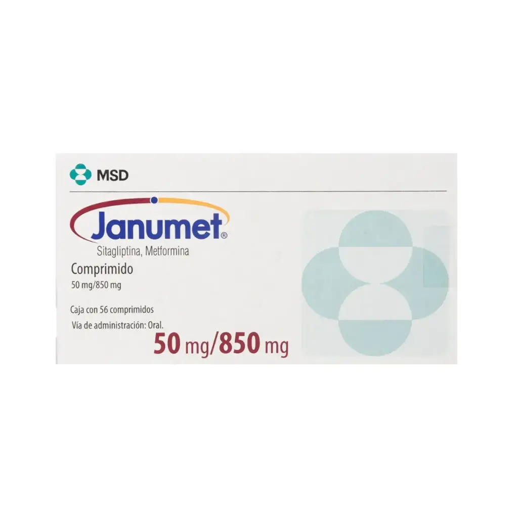 JANUMET 50/850MG COMPRIMIDOS CON 56