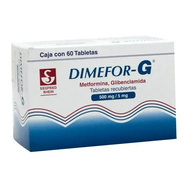 DIMEFOR G 500/5MG TABLETAS CON 60