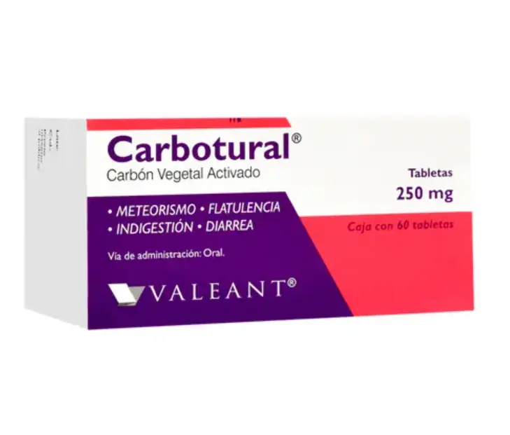 CARBOTURAL 250MG TABLETAS CON 60