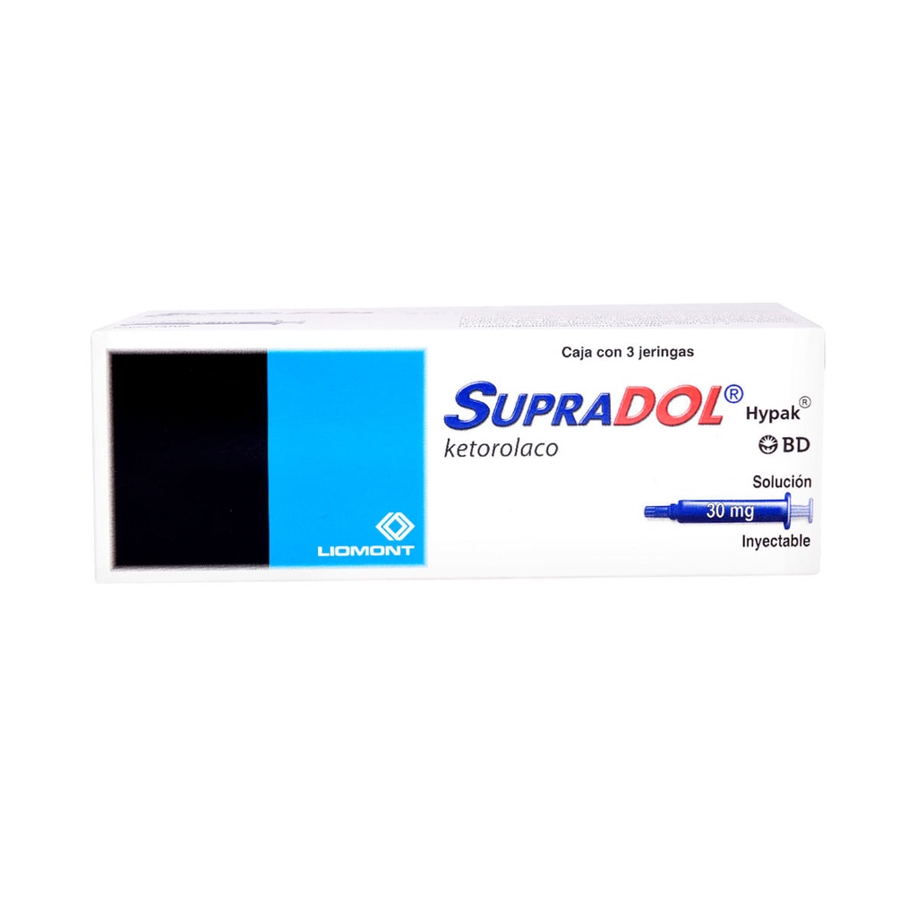 SUPRADOL 30MG/1ML INYECTABLE CON 3
