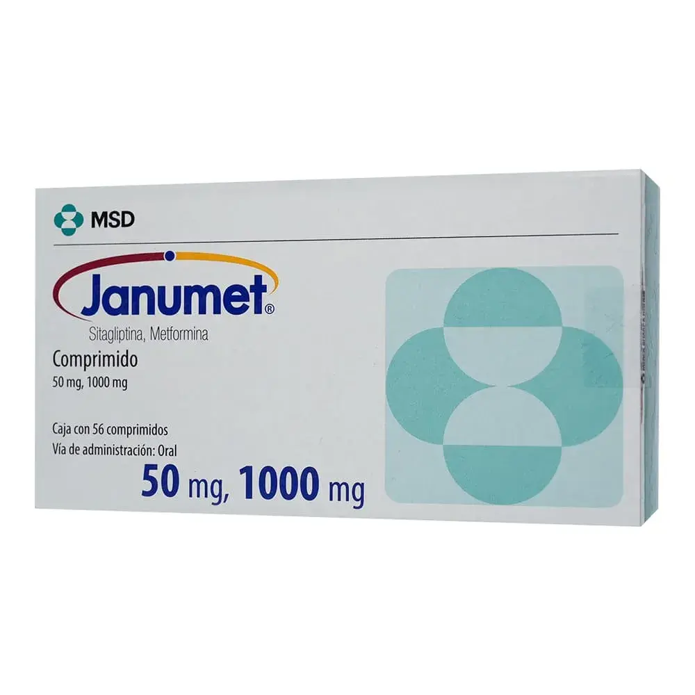 JANUMET 50/1000MG COMPRIMIDOS CON 56