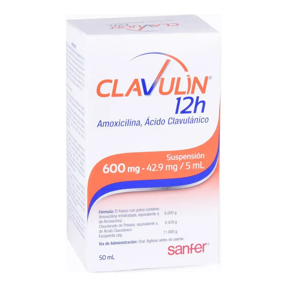 CLAVULIN 12H 600/42.9MG/5ML SUSPENSION 50ML