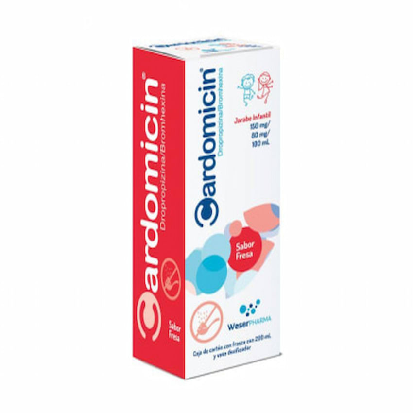 CARDOMICIN JARABE 150/80MG FRESA INFANTIL 200ML