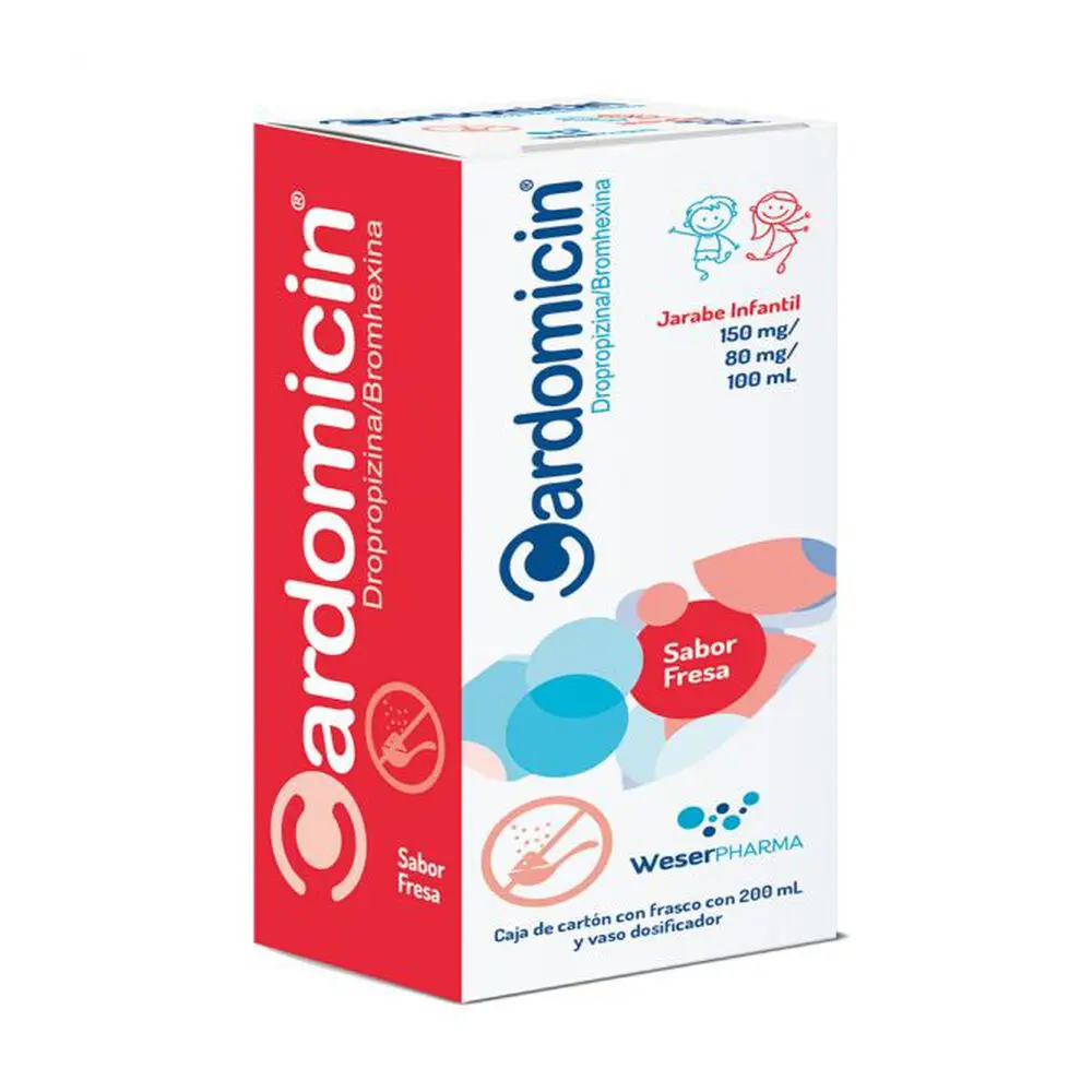 CARDOMICIN JARABE 150/80MG FRESA INFANTIL 200ML