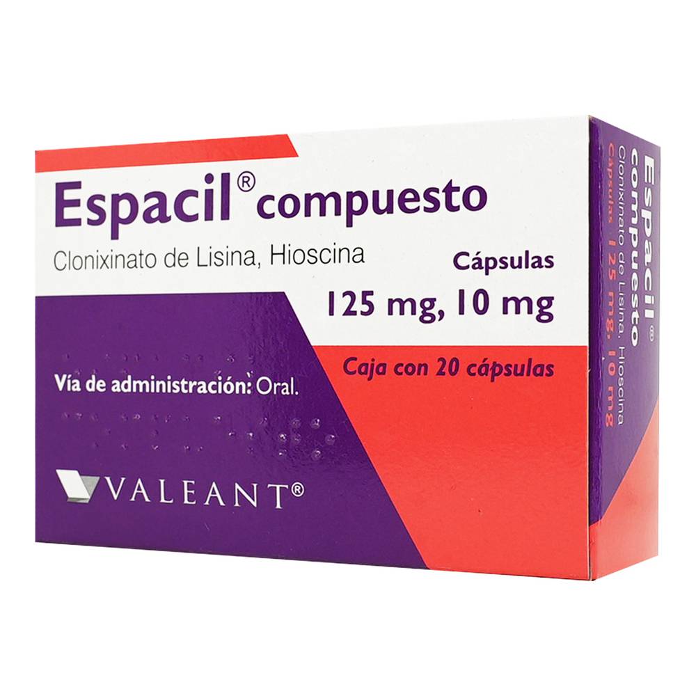 ESPACIL COMP 125/10MG CAPSULAS CON 20