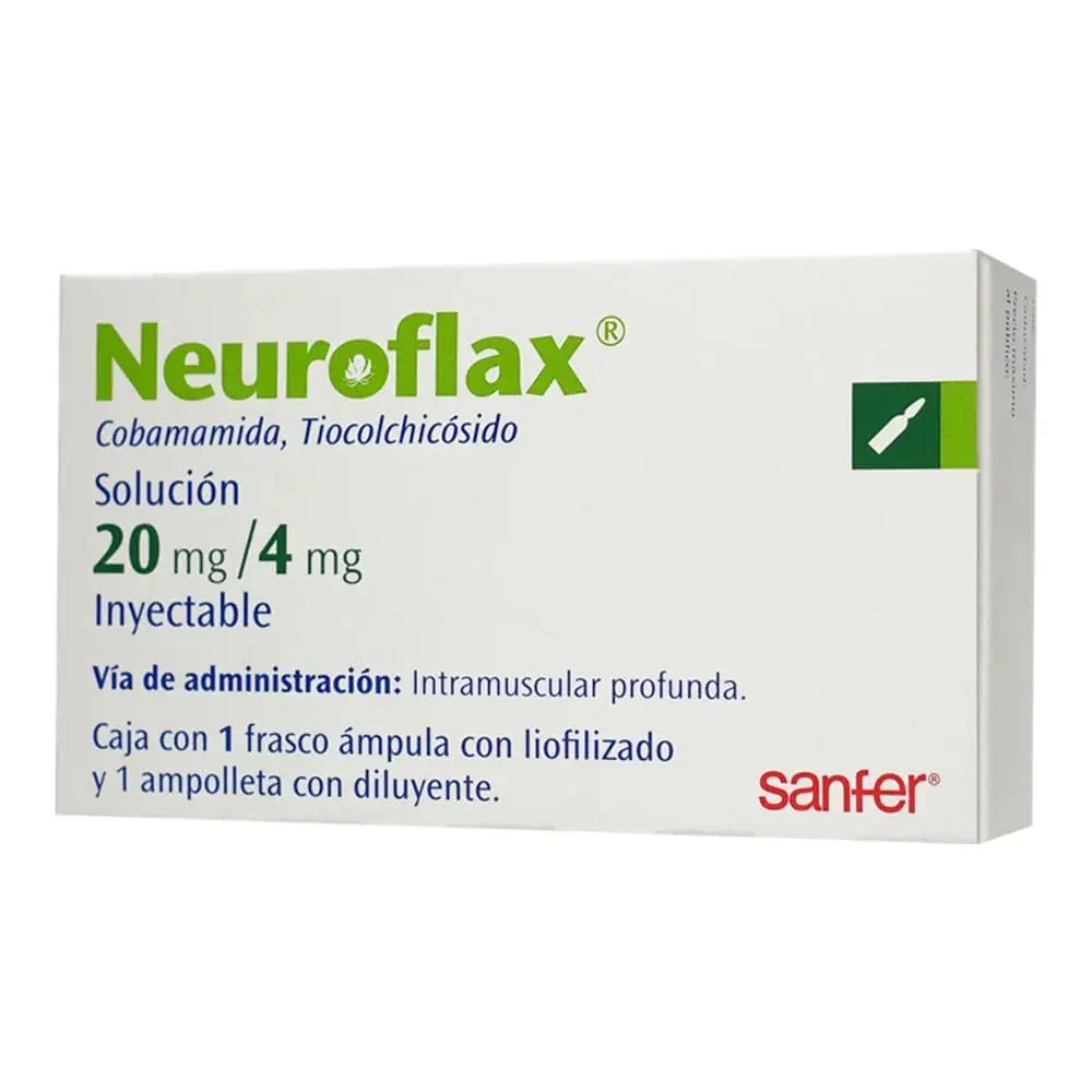 NEUROFLAX 20/4MG SOLUCION INYECTABLE CON 1