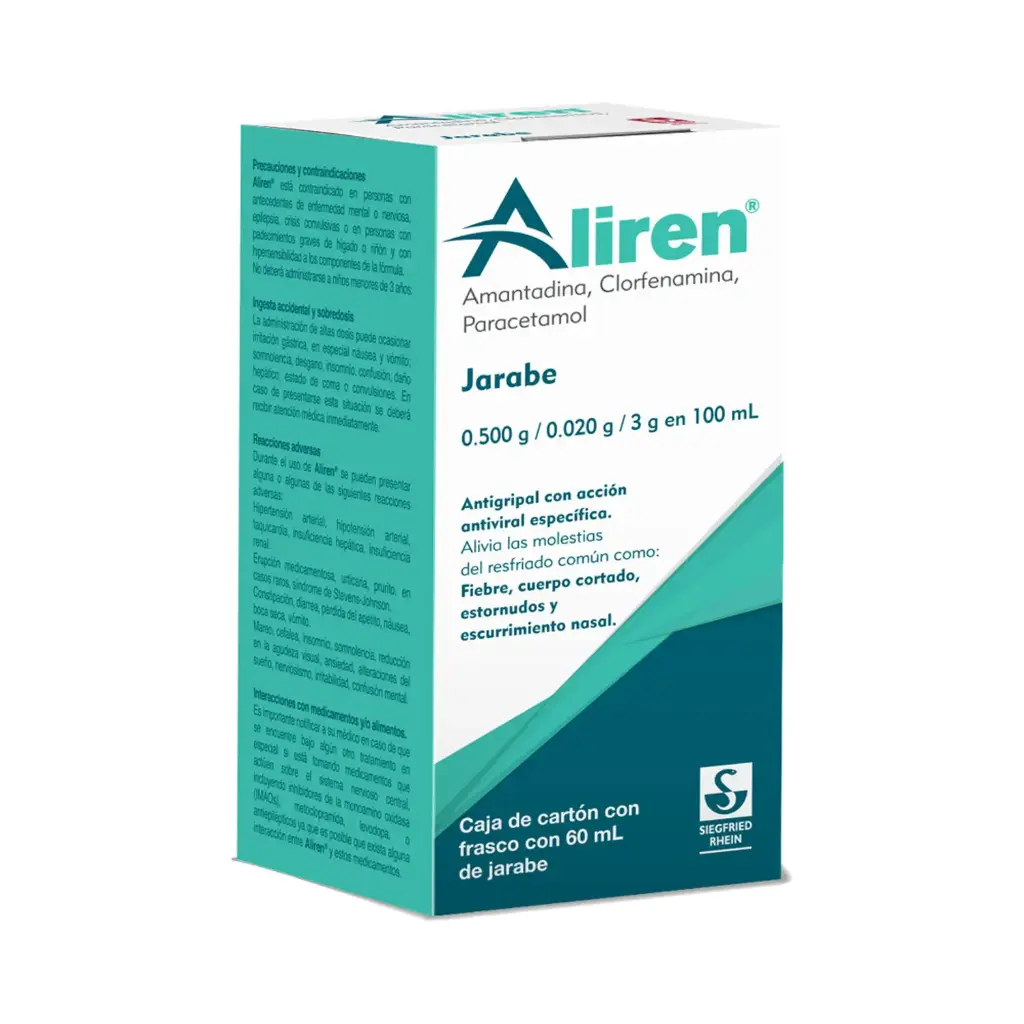 ALIREN 60 ML - GOTAS PEDIÁTRICAS (AMANTADINA, PARACETAMOL Y CLORFENAMINA)