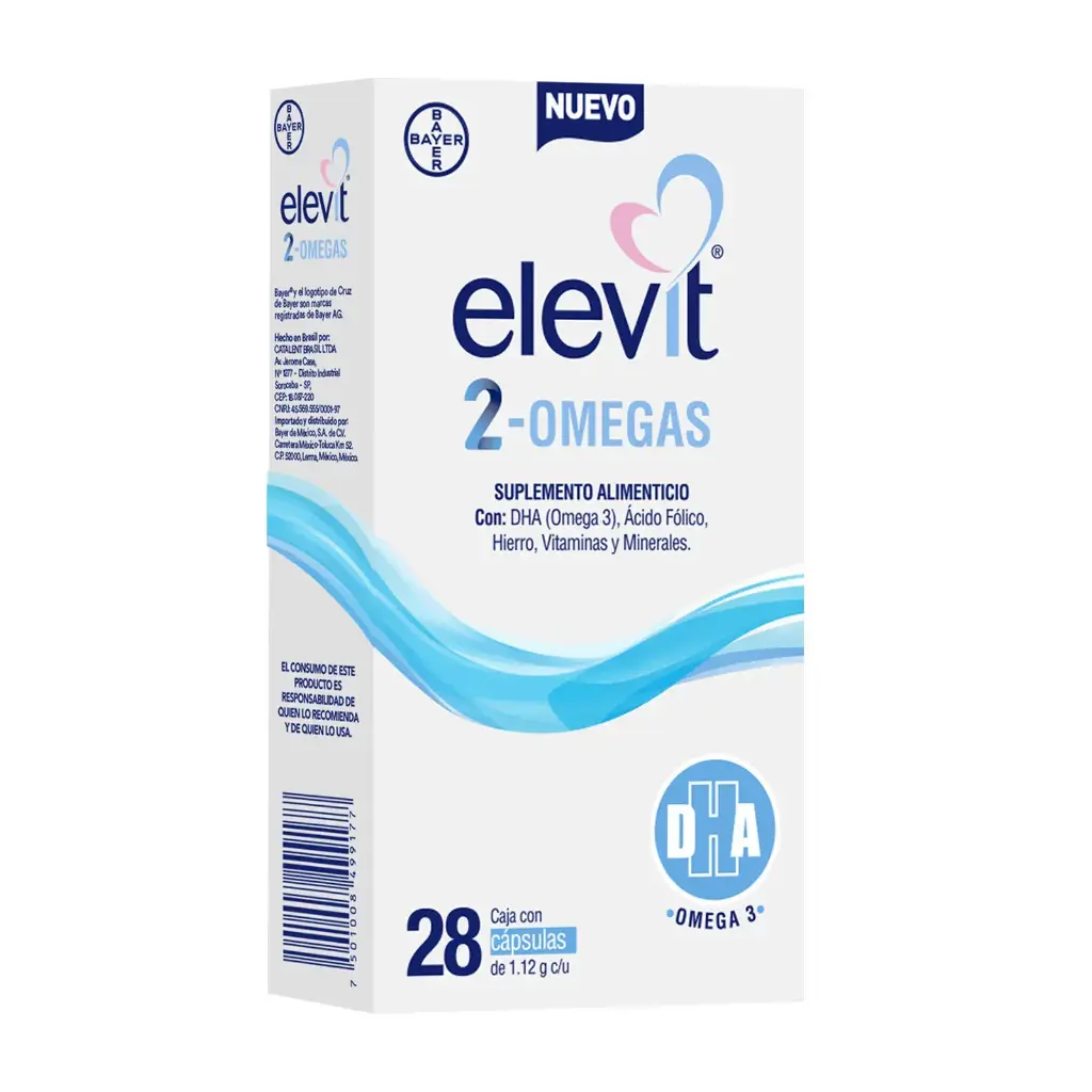 ELEVIT 2-OMEGAS SUPLEMENTO ALIMENTICIO CAPSULAS CON 28