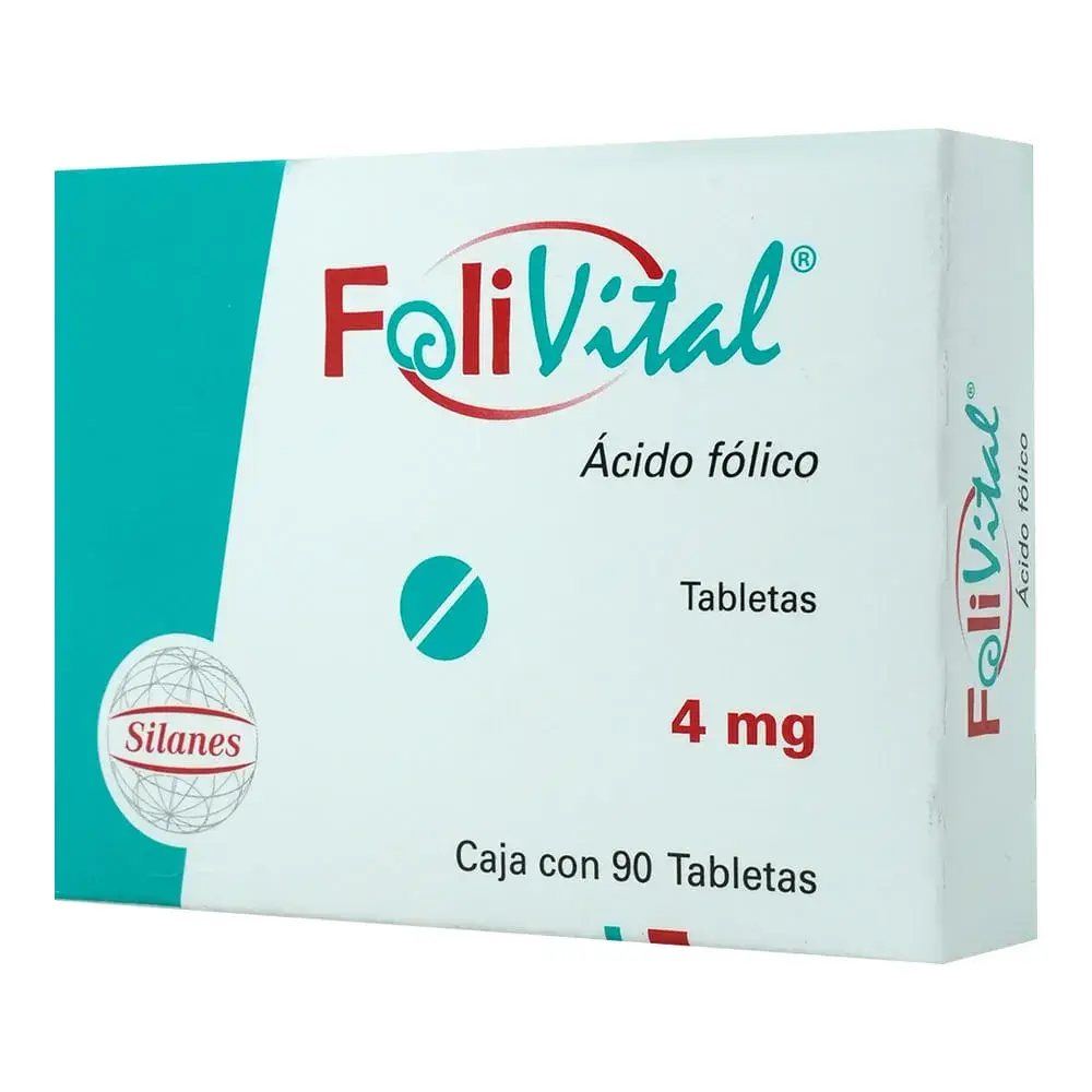 FOLIVITAL 4MG TABLETAS CON 90