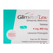 GLIMETAL LEX 4/850MG TABLETAS C/30
