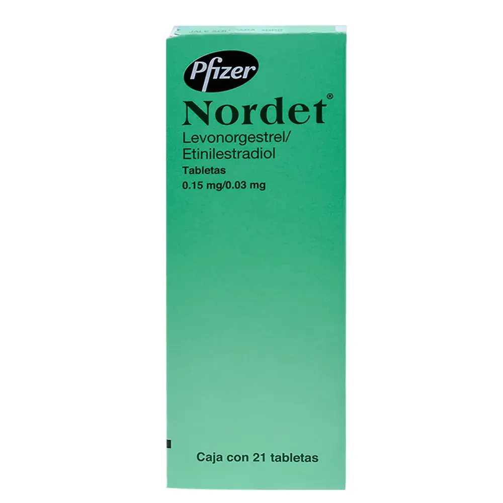 NORDET 0.15/0.03MG GRAGEAS CON 21