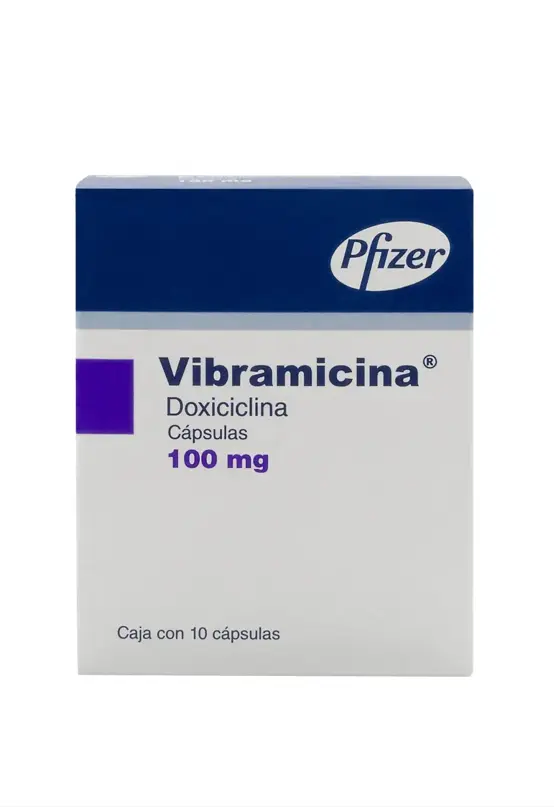 VIBRAMICINA 100MG CAPSULAS CON 10