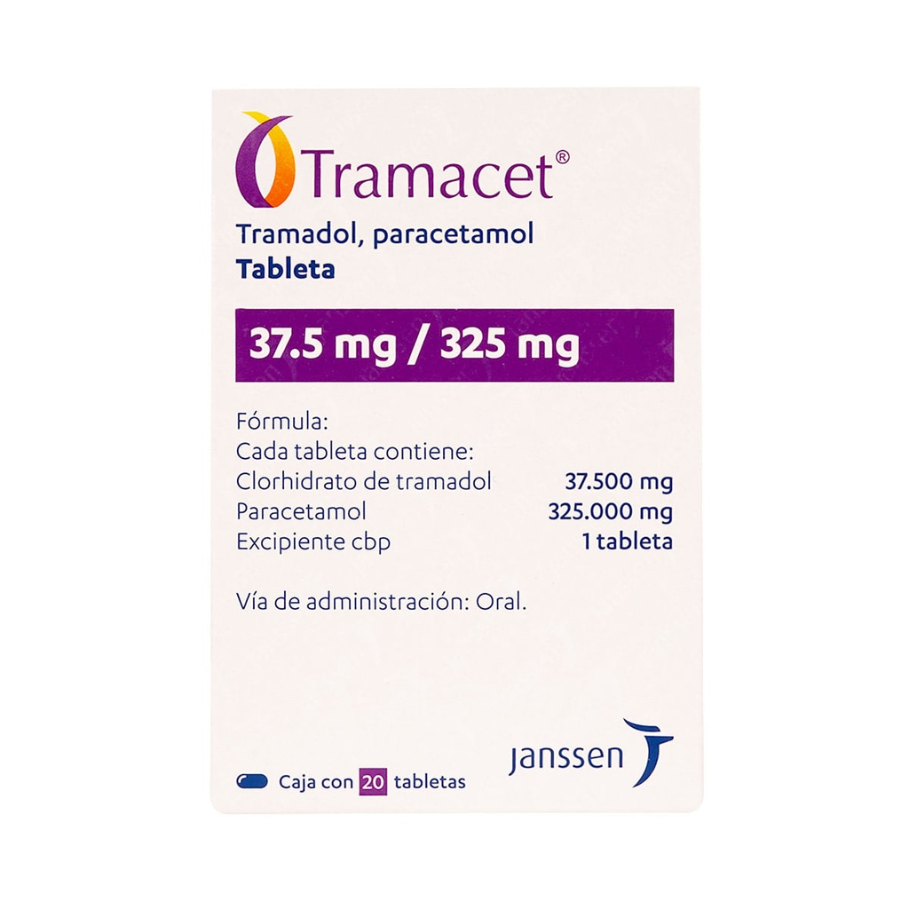 TRAMACET 37.5/325MG TABLETAS CON 20