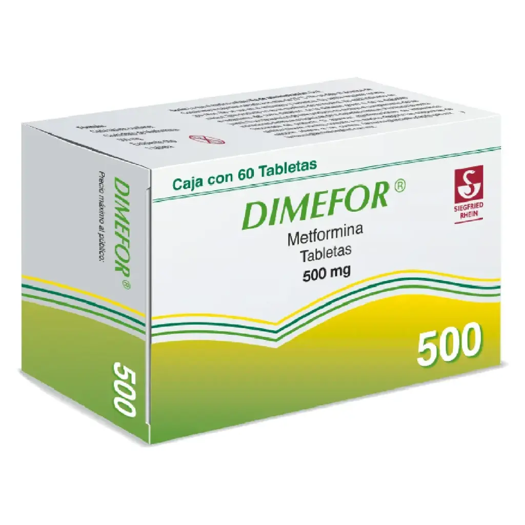 DIMEFOR 500MG TABLETAS CON 60
