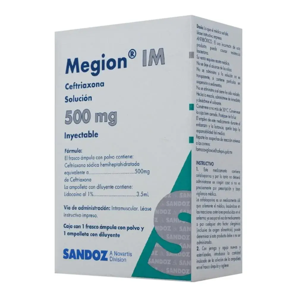MEGION IM 500MG 2ML AMPULA CON 1