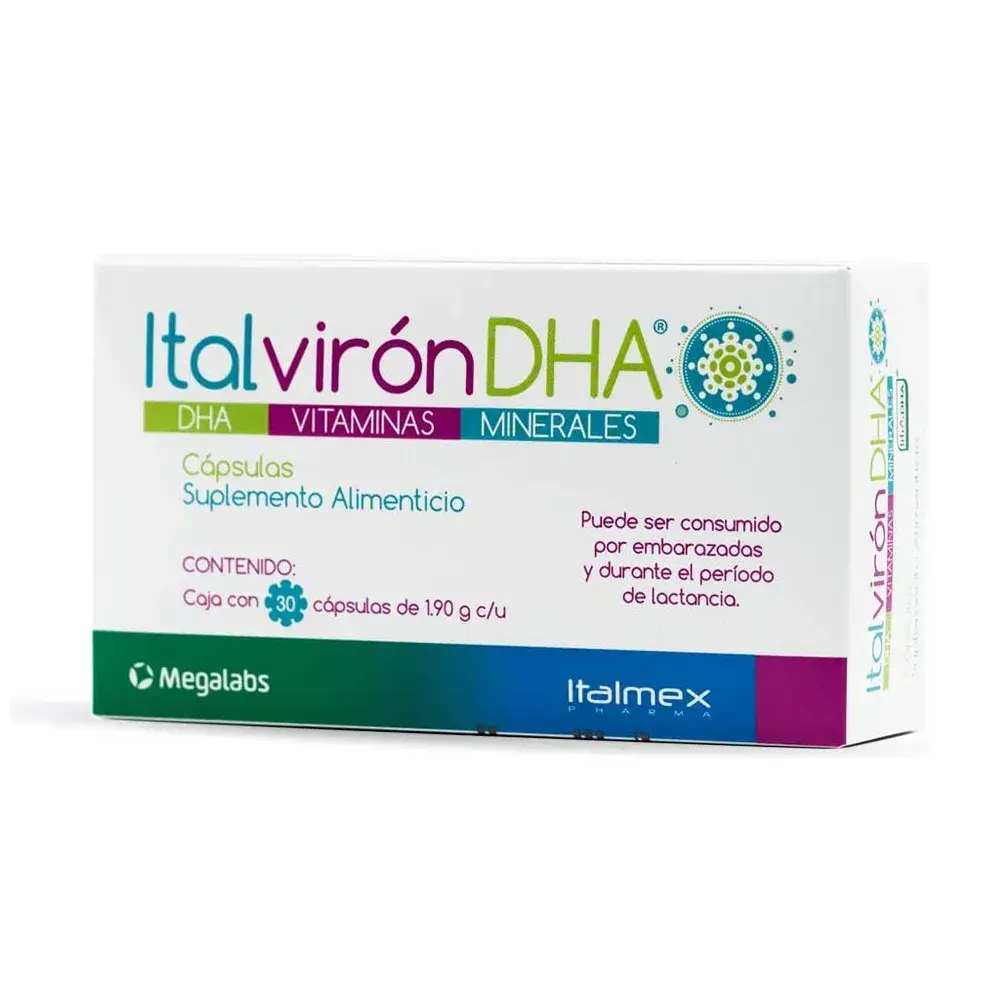ITALVIRON DHA SUPLEMENTO ALIMENTICIO CAPSULAS CON 30