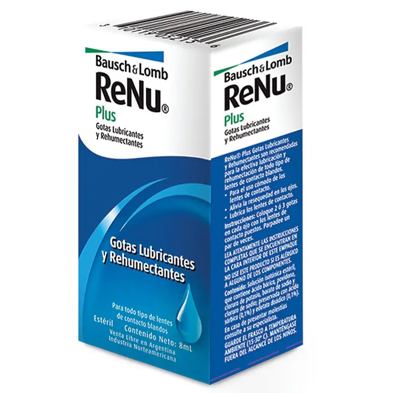 RENU PLUS LUB/REHUMECTANTE GOTAS 8ML