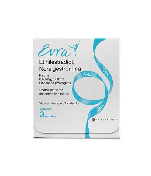 EVRA 0.60MG/6.00MG PARCHES CON 3