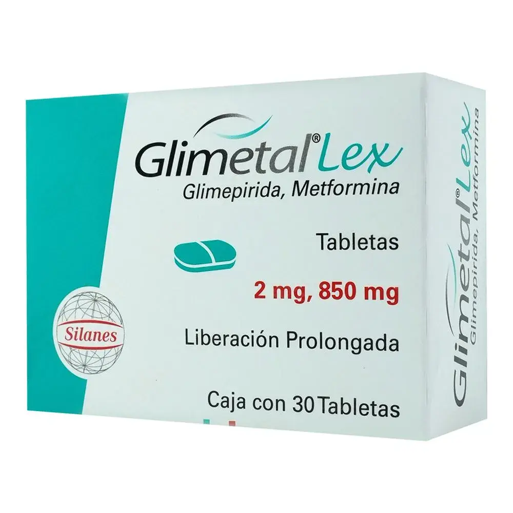 GLIMETAL LEX 2/850MG TABLETAS CON 30