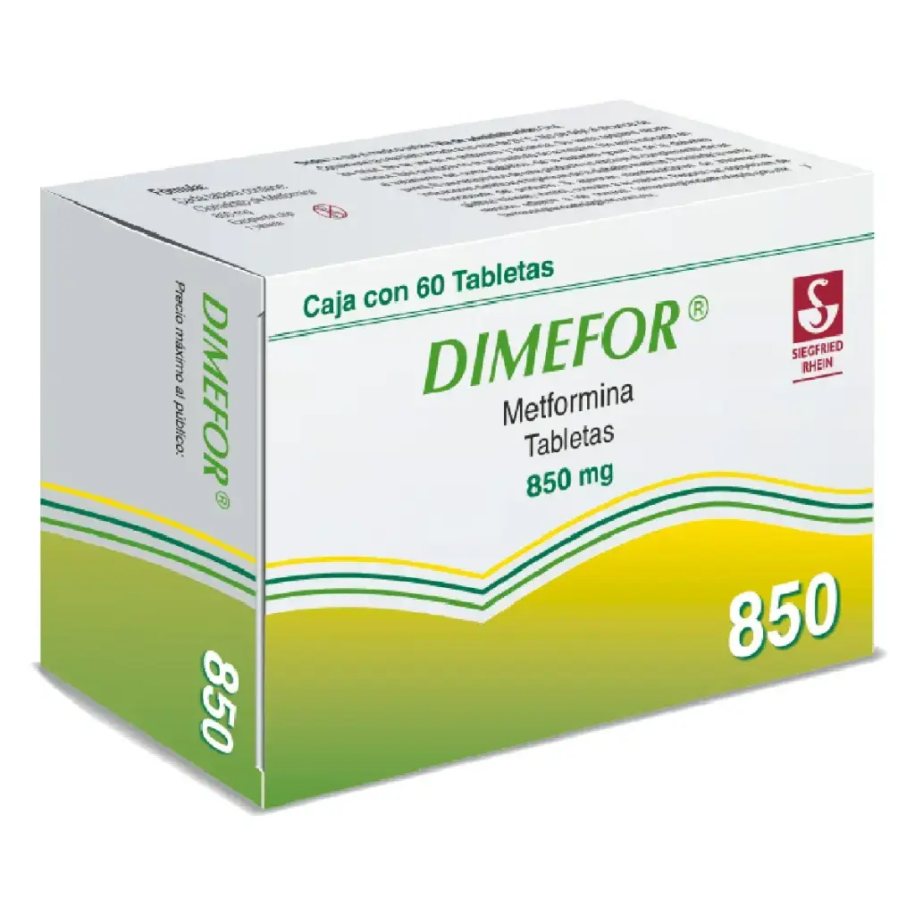 DIMEFOR 850MG TABLETAS CON 60