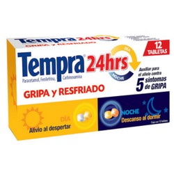 TEMPRA 24HRS DIA/NOCHE TABLETAS C/12