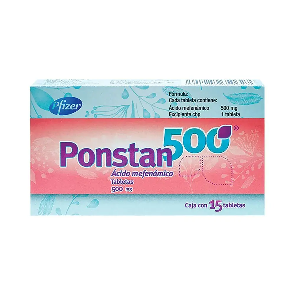 PONSTAN 500MG TABLETAS CON 15