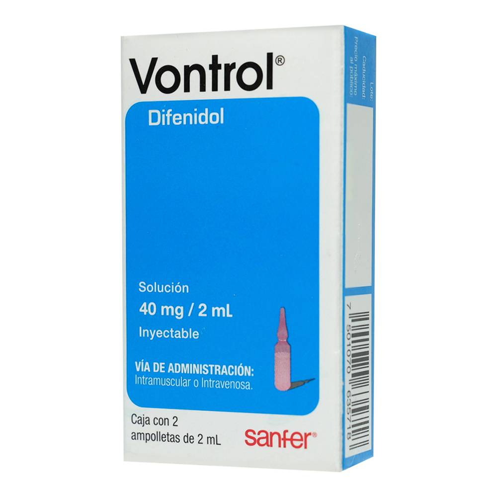 VONTROL 40MG/2ML INYECTABLE CON 2