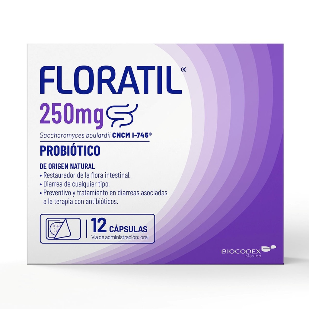 FLORATIL 250MG CAPSULAS CON 12