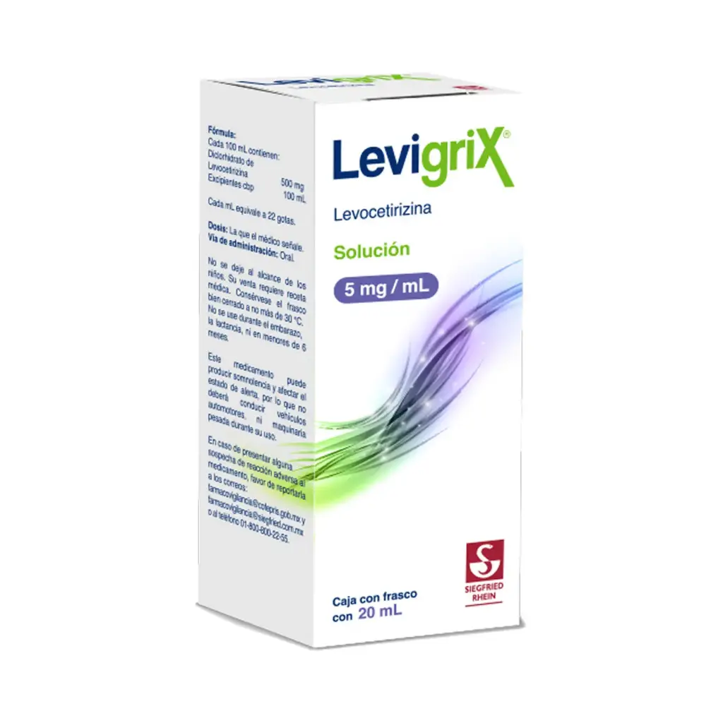 LEVIGRIX 5 MG - FRASCO GOTERO 20 ML (LEVOCETIRIZINA)