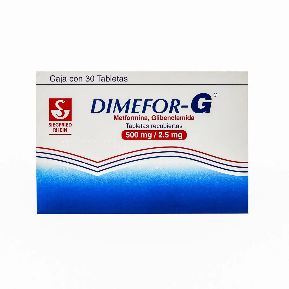 DIMEFOR G 500/2.5MG TABLETAS CON 30