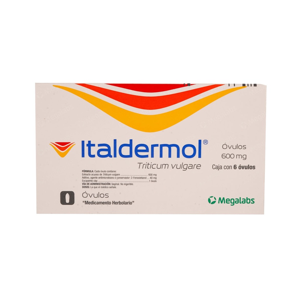 ITALDERMOL 600/40MG OVULOS CON 6