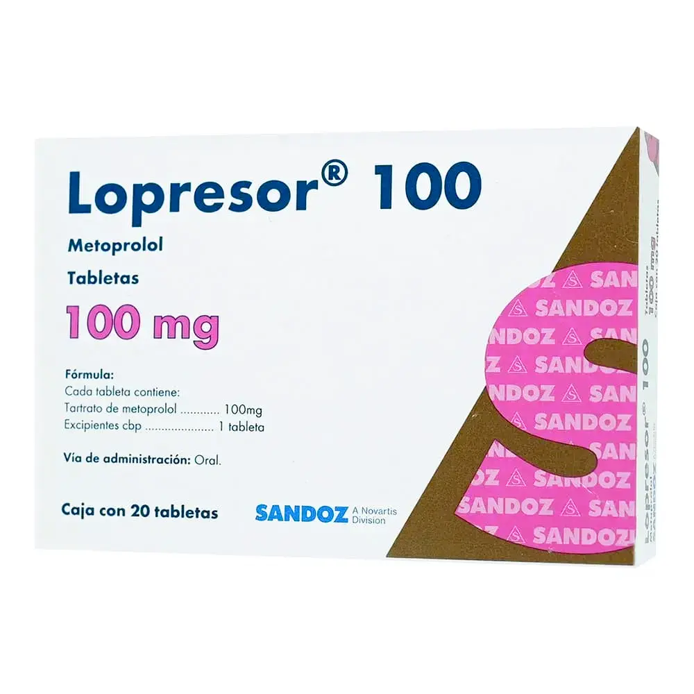 LOPRESOR 100MG TABLETAS CON 20