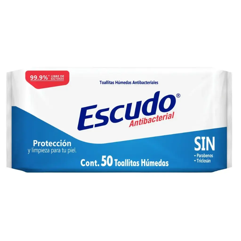 TOALLAS HUMEDAS ESCUDO ANTIBACTERIAL CON 50