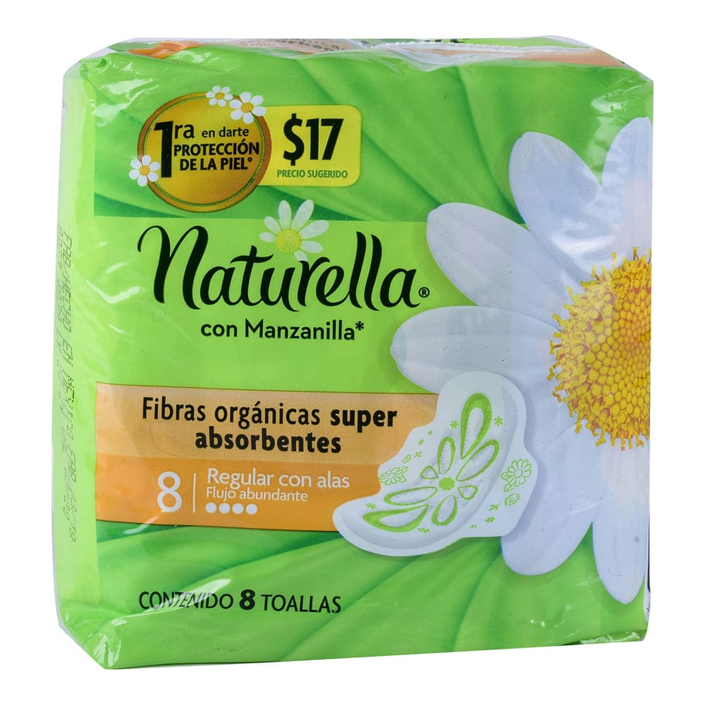 TOALLAS SANIT NATURELLA MZNLLA CON A CON 8