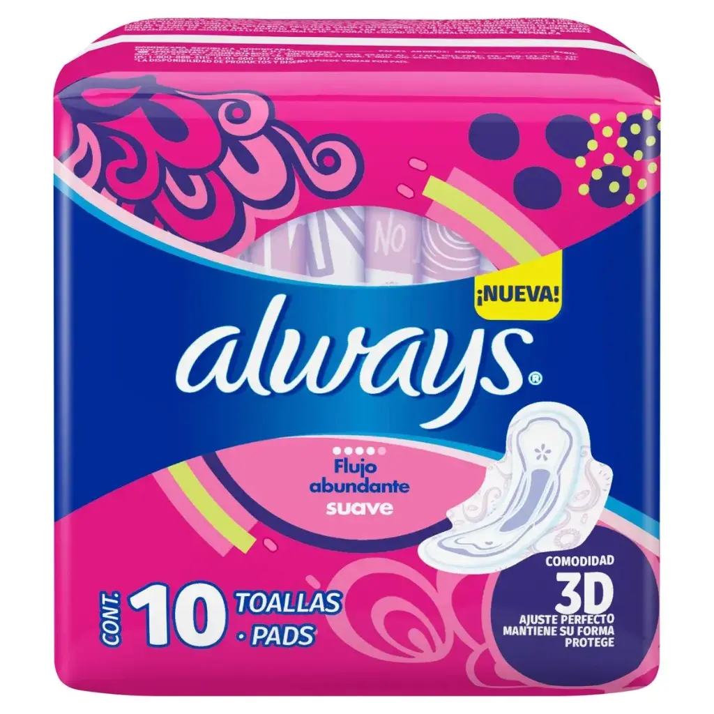 ALWAYS TOALLAS DIA CON ALAS CON 10