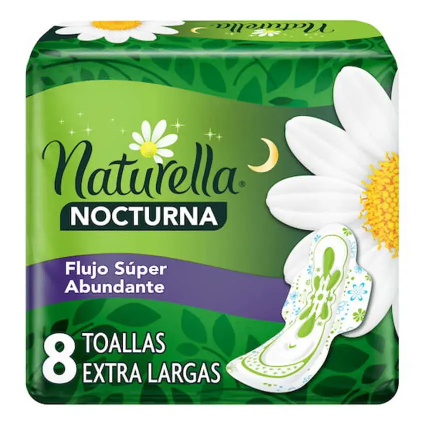 TOALLAS NATURELLA CUIDADO NOCTURNO CON ALAS CON 8
