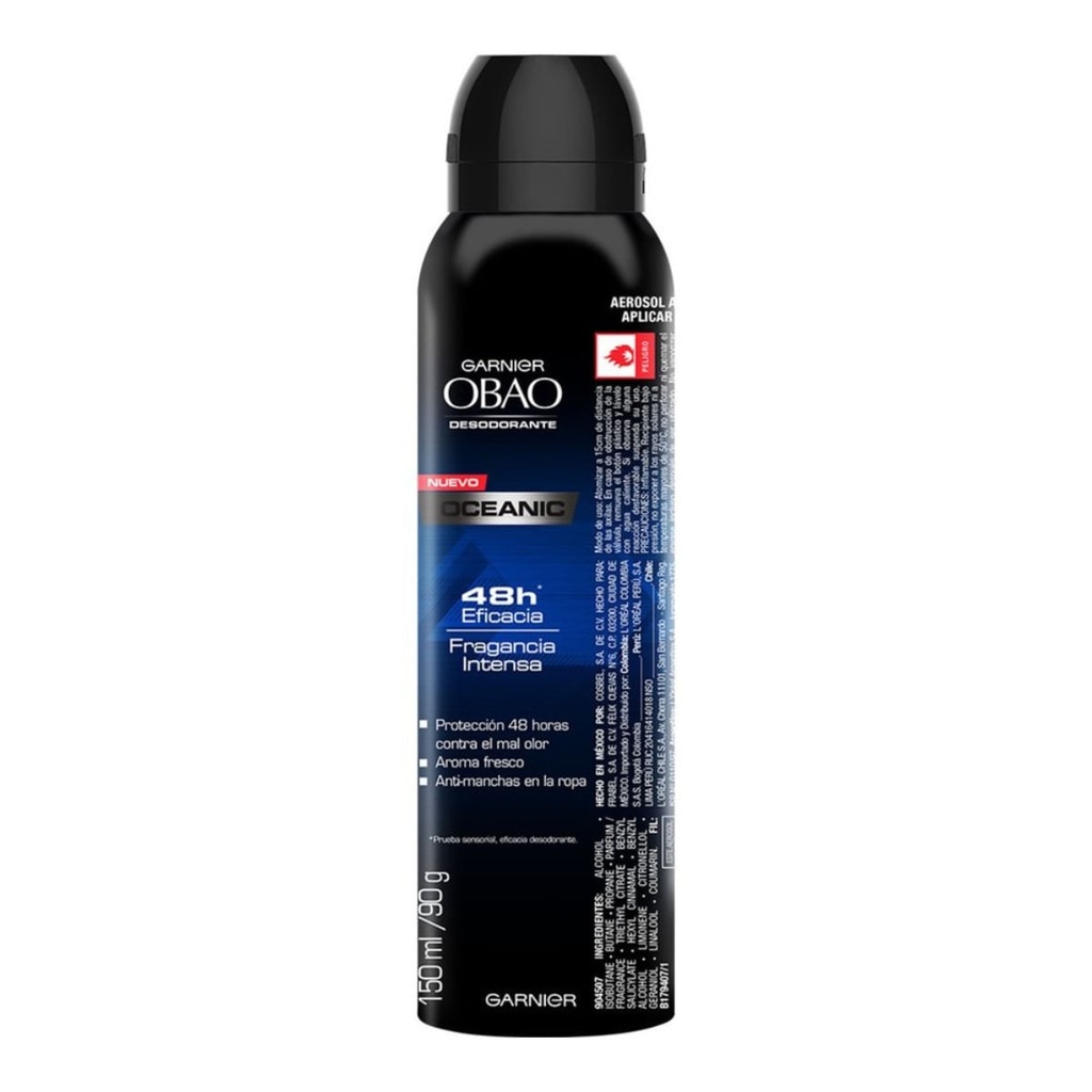 DESODORANTE OBAO AEROSOL OCEANIC 150ML