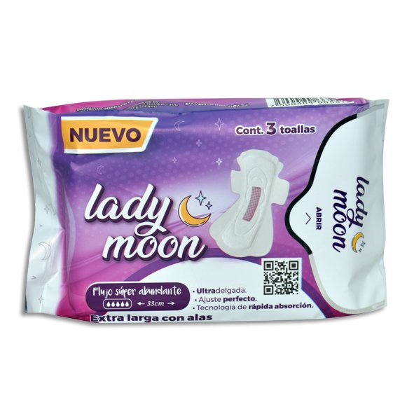 TOALLAS SANITARIAS LADY MOON E-LARG ALA