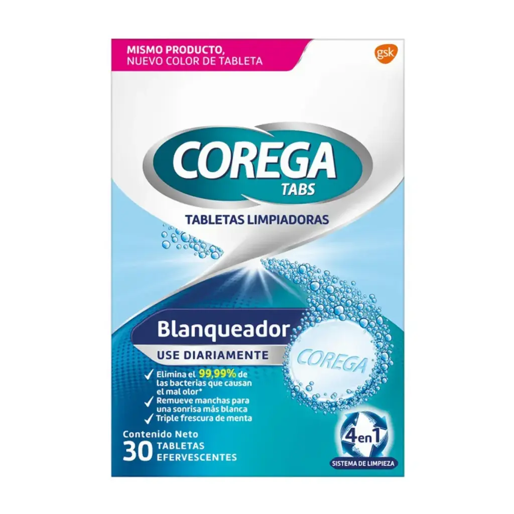 COREGA TABS BLANQUEADOR TABLETA EFER CON 30