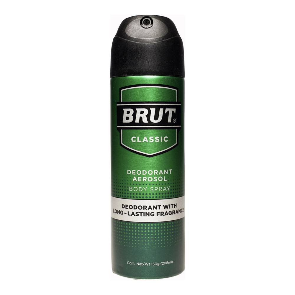 DESODORANTE BRUT AEROSOL CLASSIC 208ML