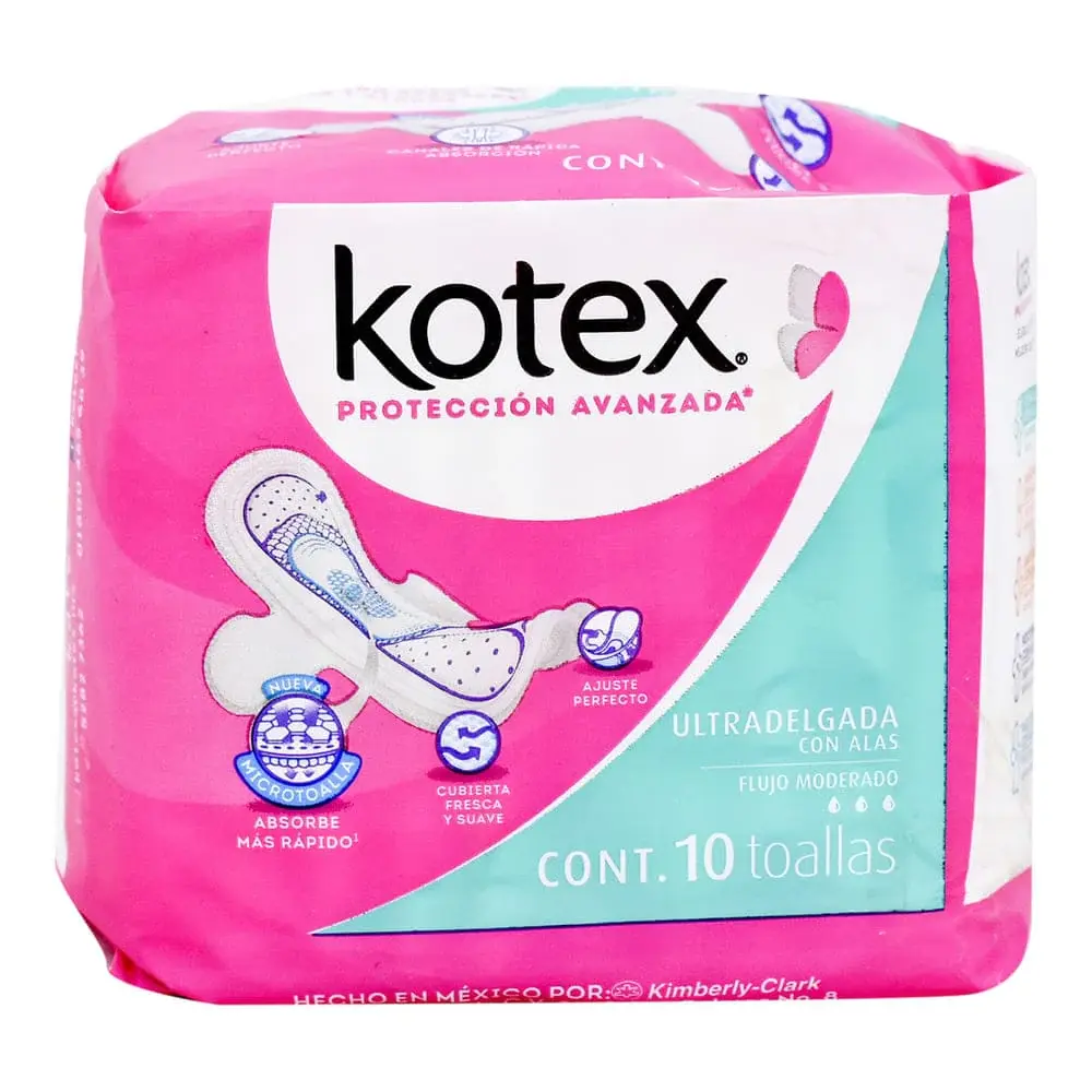 KOTEX TOALLAS ULTRA-DELG CON ALAS CON 10