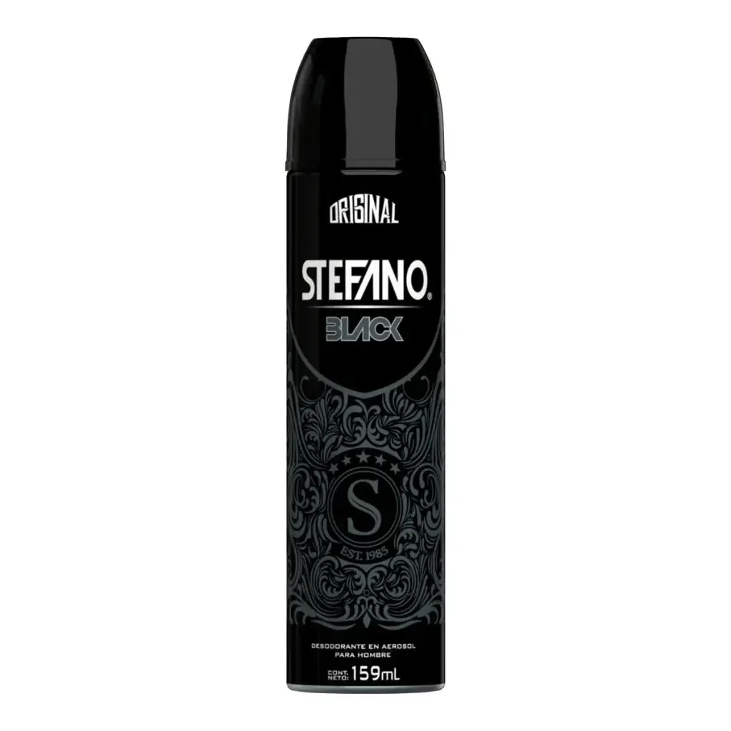 DESODORANTE STEFANO AEROSOL BLACK 159ML