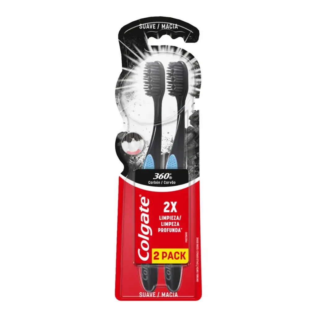 CEPILLO DENTAL COLGATE 360 BLACK 2X1