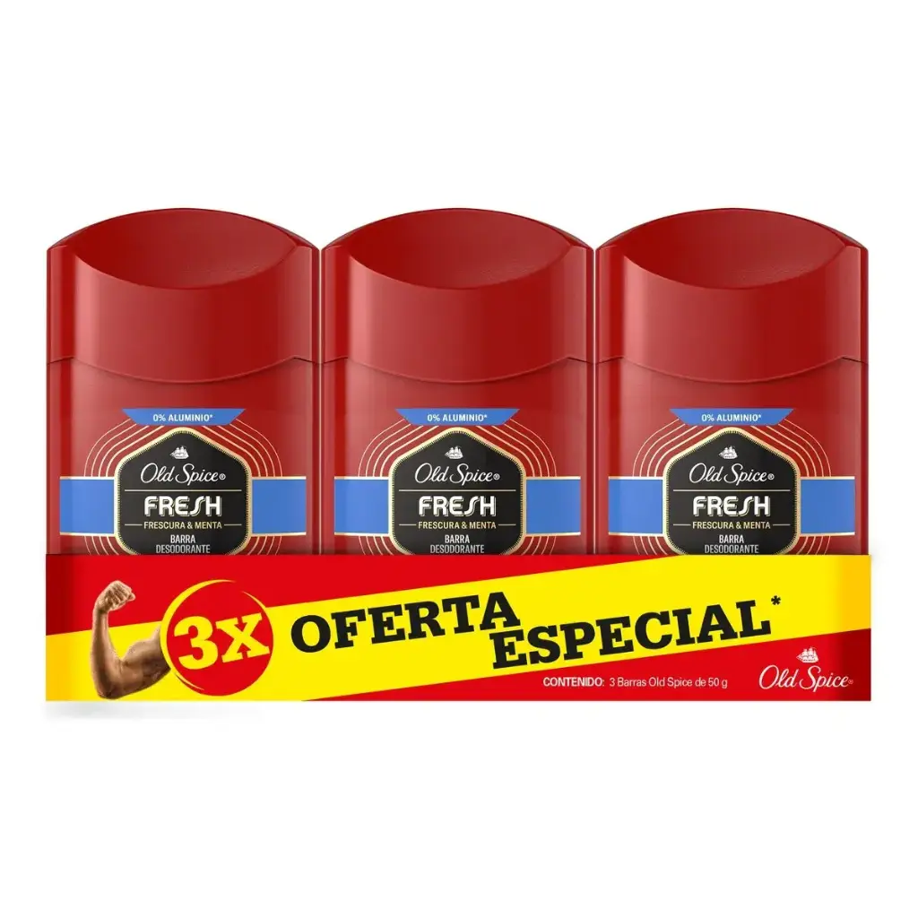 DESODORANTE OLD SPICE FRESH STICK 50G 3PACK