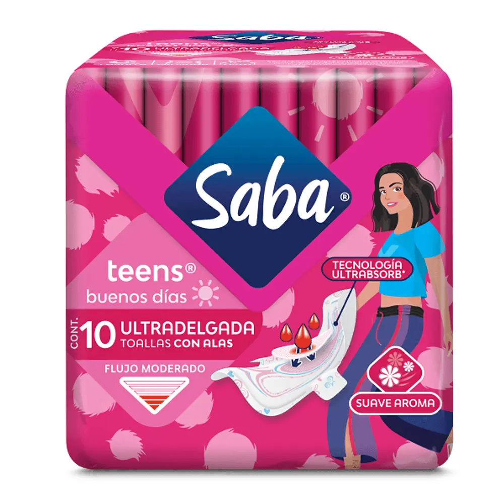 TOALLAS SABA TEENS CON ALAS CON 10