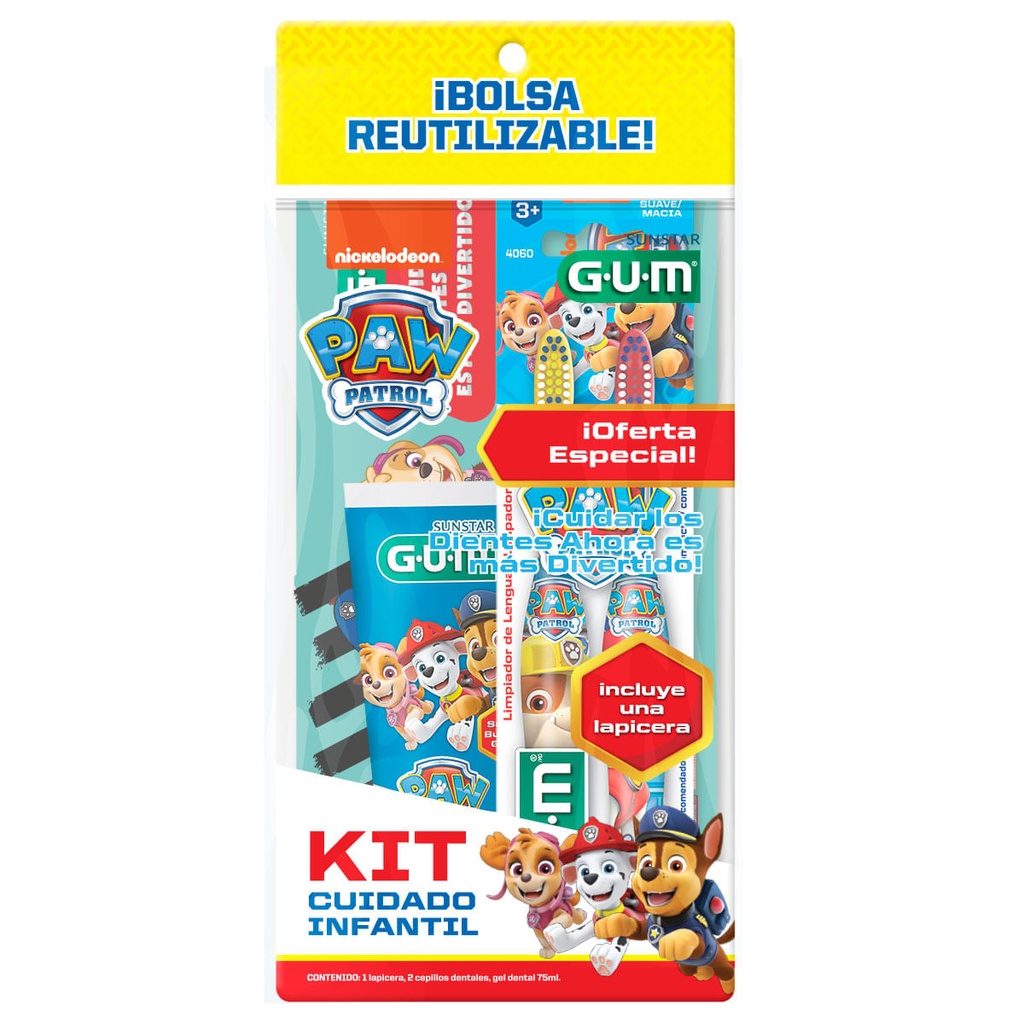 KIT GUM CUIDADO INF PAW PATROL *