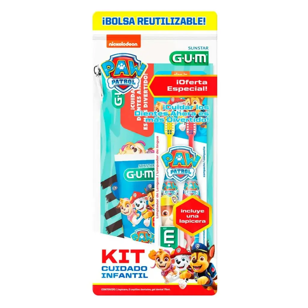 KIT GUM CUIDADO INF PAW PATROL *